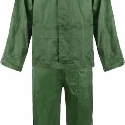 Begroting ? C-Line Regenpak Met Capuchon - Groen - Reflecterend - Nieuw Model - Volwassen Maat XXXL ⭐