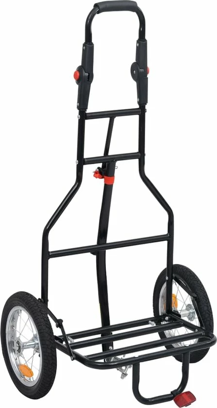 Coupon ? VidaXL Fietskar Inklapbaar Met Boodschappentas Zwart ? 4 Coupon ? VidaXL Fietskar Inklapbaar Met Boodschappentas Zwart ? - Afbeelding 4