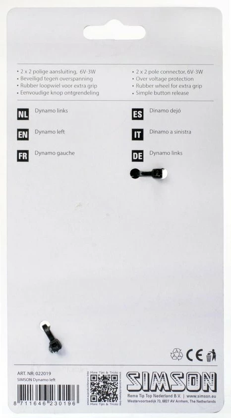 Promo ⭐ Simson Dynamo Links Met Rubberen Loopwiel - Zwart ? 7 Promo ⭐ Simson Dynamo Links Met Rubberen Loopwiel - Zwart ? - Afbeelding 7