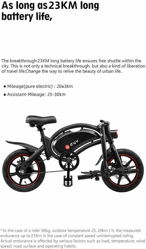Flash-uitverkoop ? Gutos DYU D3F Opvouwbare Elektrische Fiets - 250W Aluminiumlegering Fiets ? 6 Flash-uitverkoop ? Gutos DYU D3F Opvouwbare Elektrische Fiets - 250W Aluminiumlegering Fiets ? - Afbeelding 6