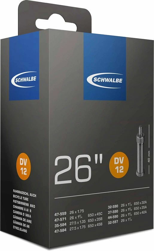 Hete verkoop ? Schwalbe Binnenband 26 X 1.75/1 1/4 (32/47-559/597) Dv 40 Mm ⌛ 6 Hete verkoop ? Schwalbe Binnenband 26 X 1.75/1 1/4 (32/47-559/597) Dv 40 Mm ⌛ - Afbeelding 6