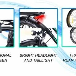 Flash-uitverkoop ? HITWAY 26 Inch E-bike, Elektrische Fiets Voor Heren En Dames, Pedelec Stadsfietsen, 250 W Motor, 36 V/11,2 Ah E-bike, Shimano 7 Versnellingen, 35-90 Km| Wit / Blauw ? -Kastoes winkel 550x302 3