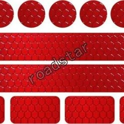 Kastoes winkel 13 Kopen ? Roadstar Reflecterende Veiligheids Stickers Rood - Reflectie Tape Voor In Het Verkeer - Maak Wandelwagens, Koffers, Buggy's, Skelters, Helms, Fietsen Etc Goed Zichtbaar In Het Donker. ❤️