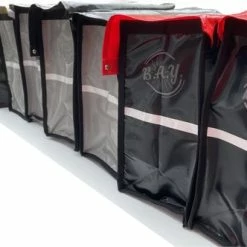 Korting ? BayNL- Waterdicht - Dubbele - Bisonyl - Fietstas- Reflectoren - Grijs En Rood – 34cmX16.2cmX32cm=35 Liter ? -Kastoes winkel 550x332 1