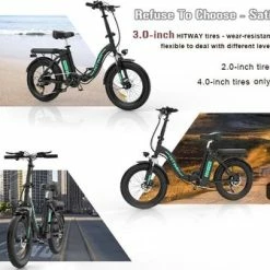 Top 10 ? HITWAY E-bike Elektrische Fiets 20" Vouwfiets Met Dikke Banden, 250W/36V/11,2Ah Accu, 35-90 Km, Offroad-mountainbike Met Shimano 7 Versnellingen, CityBike Voor Heren En Dames ? -Kastoes winkel 550x336 4