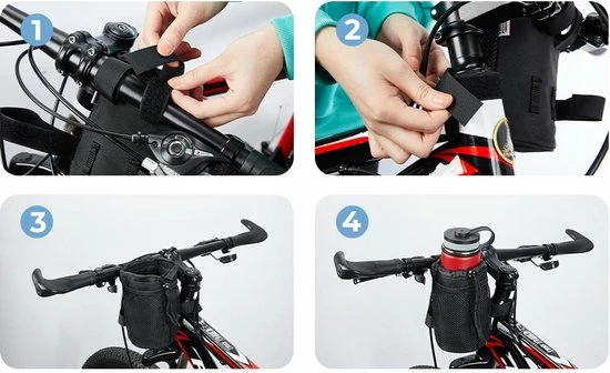 Goedkoopste ? Opline Fiets Beker Houder - Fiets Waterfles - Drinkfles - Houder Fiets Stuur Bekerhouder Met Mesh Zakken Telefoon Tas Voor Cruiser, Mountainbike, Scooter, Vouwen, Racefiets, Rolstoel, Kinderwagen - LB-546 ? 8 Goedkoopste ? Opline Fiets Beker Houder - Fiets Waterfles - Drinkfles - Houder Fiets Stuur Bekerhouder Met Mesh Zakken Telefoon Tas Voor Cruiser, Mountainbike, Scooter, Vouwen, Racefiets, Rolstoel, Kinderwagen - LB-546 ? - Afbeelding 8