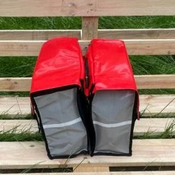 Korting ? BayNL- Waterdicht - Dubbele - Bisonyl - Fietstas- Reflectoren - Grijs En Rood – 34cmX16.2cmX32cm=35 Liter ? -Kastoes winkel 550x349 1