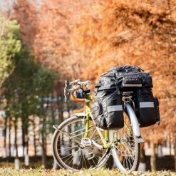 Coupon ? Fietstassen Dubbel 65L Waterdichte Tas Bagagedrager Fiets Rugzak Regenhoes UPGRADE Zwart - RHINOWALK - 3 In 1 Multifunctionele Fietstas ? -Kastoes winkel 550x355 6