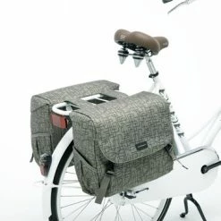 Beste Verkoop ? New Looxs Ivy Mondi Joy Dubbele Fietstas - 38 Liter Walnoot ✔️ -Kastoes winkel 550x366 194