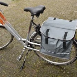 Hete verkoop ? Discountershop Dubbele Fietstas Waterdicht Met Reflecterende Strepen Voor Extra Veiligheid- Fietstas Grijs ✨ -Kastoes winkel 550x366 31