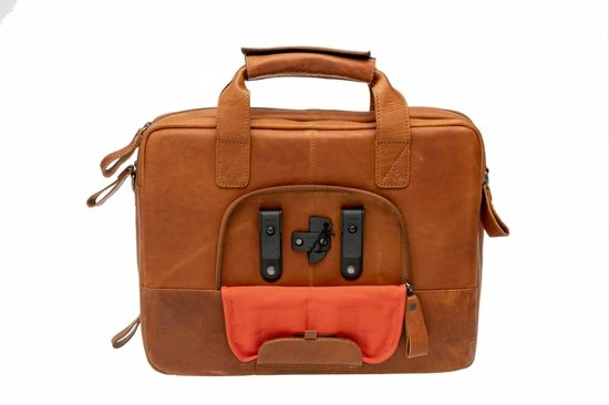 Goedkoop ? New Looxs Cali Leren Laptop Fietstas – 17 Liter - Cognac ? 14 Goedkoop ? New Looxs Cali Leren Laptop Fietstas – 17 Liter - Cognac ? - Afbeelding 14