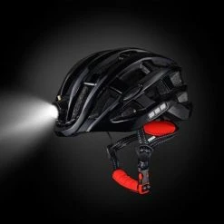 Aanbiedingen ? MTB Helm Met Verlichting | E-bike | Pro Fietshelm Met Verlichting | Licht Van Gewicht | Ingebouwde Led Lamp Als Voorlicht + Zijlicht En Achterlicht > Sport Lights, Blauw , Merk Rockbros ?