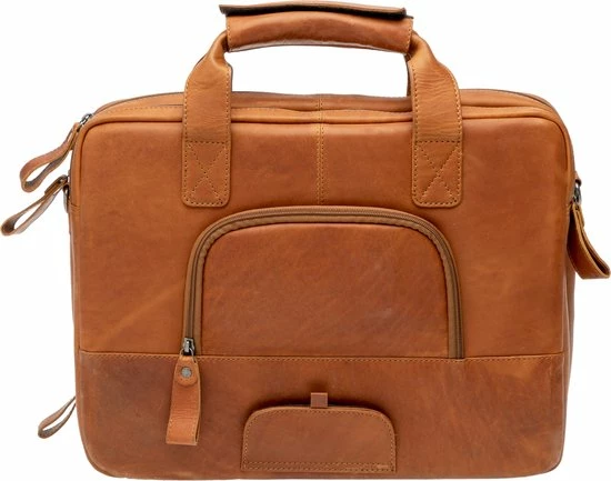 Goedkoop ? New Looxs Cali Leren Laptop Fietstas – 17 Liter - Cognac ? 4 Goedkoop ? New Looxs Cali Leren Laptop Fietstas – 17 Liter - Cognac ? - Afbeelding 4