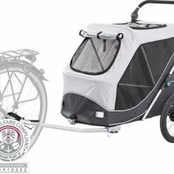 Groothandel ? Trixie Hondenfietskar Opvouwbaar Grijs (103X74X95 CM) ? -Kastoes winkel 550x447