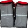 Korting ? BayNL- Waterdicht - Dubbele - Bisonyl - Fietstas- Reflectoren - Grijs En Rood – 34cmX16.2cmX32cm=35 Liter ? -Kastoes winkel 550x492