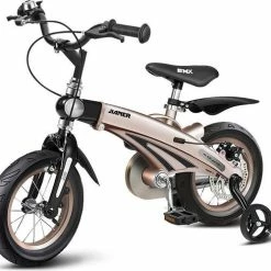 Gloednieuw ? Merkloos Kinderfiets Metallic Taupe Goud Met Zijwieltjes 16 Inch | Handremmen | Jongens | Meisje | Cadeau | Sinterklaas | Kerst | Verjaardag | Peuter | Kleuter | Driewieler | Gepersonaliseerd ⌛ -Kastoes winkel 550x499 1