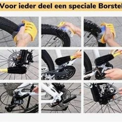Aanbiedingen ? Qbike 8 Stuks Professionele Onderhoud Schoonmaak Set Voor Fietsen - Mountainbikes - Kettingreiniger Gereedschap - Bandenborstel - Remschijf Reiniger - Fiets Reinigen - Ketting Schoonmaak Set - Fietsreinigingsset - Borstel Voor Fietsketting ? -Kastoes winkel 550x502 5