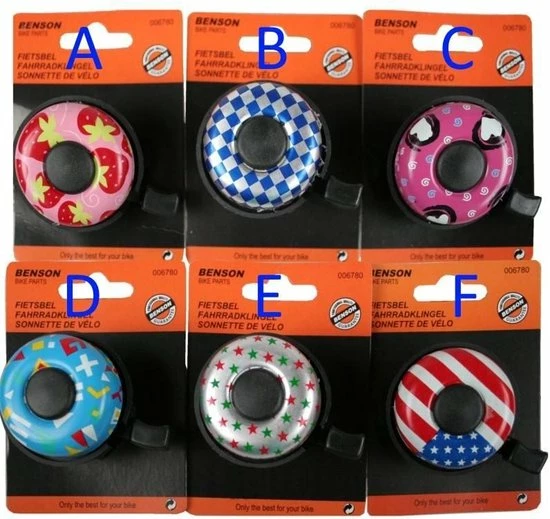 Nieuw ❤️ Benson Fietsbel - Kind - Kleur Print- 52 Mm - Mix ? 7 Nieuw ❤️ Benson Fietsbel - Kind - Kleur Print- 52 Mm - Mix ? - Afbeelding 7