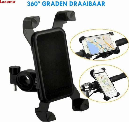 Gloednieuw ❤️ Luxema Telefoonhouder Fiets - Universeel - Telefoonhouder Motor - Telefoonhouder Scooter - 360 Graden Draaibaar- Smartphone & GSM Telefoon Fietshouder - IPhone - Samsung - Extra Stevig - Nieuwste Versie - Zwart - Topcadeau ? 2 Gloednieuw ❤️ Luxema Telefoonhouder Fiets - Universeel - Telefoonhouder Motor - Telefoonhouder Scooter - 360 Graden Draaibaar- Smartphone & GSM Telefoon Fietshouder - IPhone - Samsung - Extra Stevig - Nieuwste Versie - Zwart - Topcadeau ? - Afbeelding 2