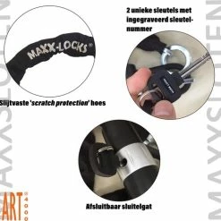 Coupon ? Maxx-Locks Tirau Scooterslot / Motorslot ART 4 Kettingslot + Loop - 120cm ? -Kastoes winkel 550x524 5