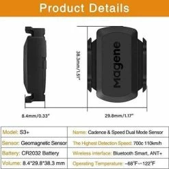 Begroting ✔️ Magene S3+ Snelheidssensor Of Cadanssensor Met Dual Mode (met Nederlandse Handleiding) - Speedsensor Snelheidsensor Is Compatibel Met Wahoo, Garmin, Mio, IPhone En Samsung - ANT+/BT4.0 ✔️ -Kastoes winkel 550x526 4