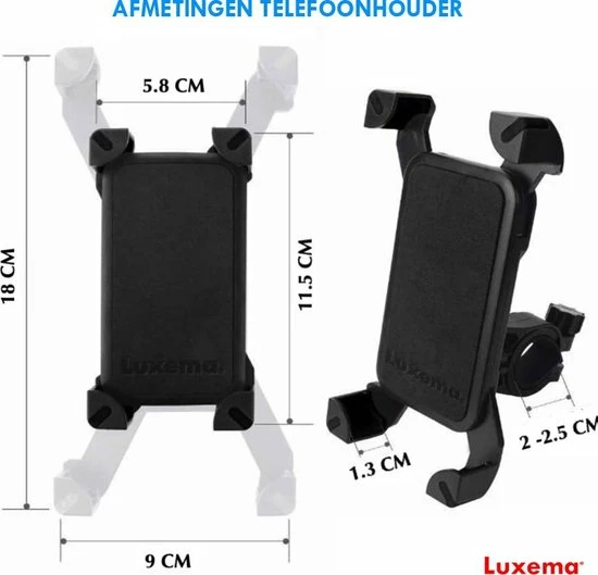 Gloednieuw ❤️ Luxema Telefoonhouder Fiets - Universeel - Telefoonhouder Motor - Telefoonhouder Scooter - 360 Graden Draaibaar- Smartphone & GSM Telefoon Fietshouder - IPhone - Samsung - Extra Stevig - Nieuwste Versie - Zwart - Topcadeau ? 5 Gloednieuw ❤️ Luxema Telefoonhouder Fiets - Universeel - Telefoonhouder Motor - Telefoonhouder Scooter - 360 Graden Draaibaar- Smartphone & GSM Telefoon Fietshouder - IPhone - Samsung - Extra Stevig - Nieuwste Versie - Zwart - Topcadeau ? - Afbeelding 5