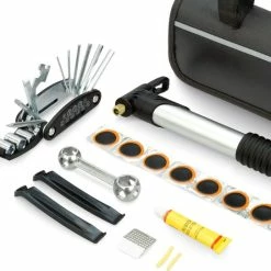 Top 10 ? QY Fietstas - Met Fietspomp, Multitool En Bandenplakset Fietsgereedschap, Fietsreparatieset - Zwart ?