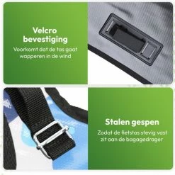 Nieuw ? Ekostar Dubbele Fietstas - NIEUW - Waterdicht - 46 Liter - Reflectoren Camouflage Blauw OOK Voor Elektrische Fietsen ? -Kastoes winkel 550x543 9