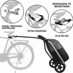 Begroting ? Shoppingcruiser 2 In 1 Boodschappentrolley Voor Achter De Fiets - Fietskar - Robuuste Boodschappenwagen - Allround Bagagekar ? -Kastoes winkel 550x544 4