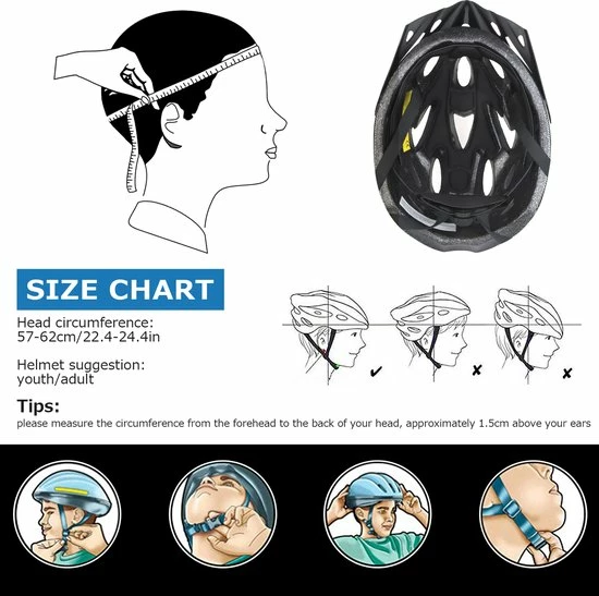 Beste deal ⭐ VFLY Fietshelm-Helmet Scooter-Elektrische Fiets-skateboard-Heren/Dames -54-62cm- Zwart Rood ? 4 Beste deal ⭐ VFLY Fietshelm-Helmet Scooter-Elektrische Fiets-skateboard-Heren/Dames -54-62cm- Zwart Rood ? - Afbeelding 4