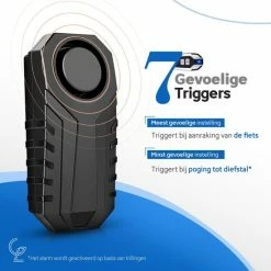 Goedkoop ⭐ Merkloos Fietsalarm Met Afstandsbediening – Waterdicht – Fietsslot - 113dB – SOS Geluid – Geschikt Voor Fiets & E Bike – Alarmsysteem – Scooter Alarm - Zwart ❤️ -Kastoes winkel 550x550 330