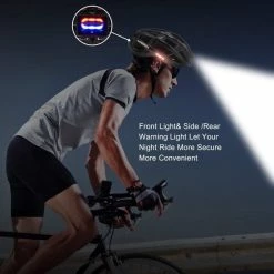 Aanbiedingen ? MTB Helm Met Verlichting | E-bike | Pro Fietshelm Met Verlichting | Licht Van Gewicht | Ingebouwde Led Lamp Als Voorlicht + Zijlicht En Achterlicht > Sport Lights, Blauw , Merk Rockbros ? -Kastoes winkel 550x550 361
