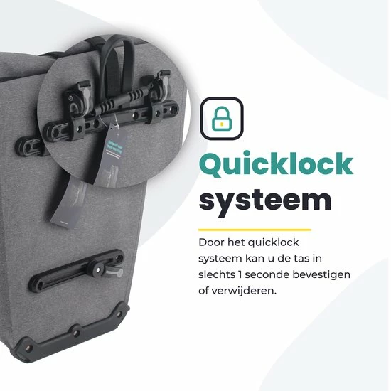 Promo ? Voltano Luxe E-bike Fietstas 28L Grijs Pakaftas Met Laptop Vak 100% Waterdicht - Met Gratis Schouderband ? 4 Promo ? Voltano Luxe E-bike Fietstas 28L Grijs Pakaftas Met Laptop Vak 100% Waterdicht - Met Gratis Schouderband ? - Afbeelding 4