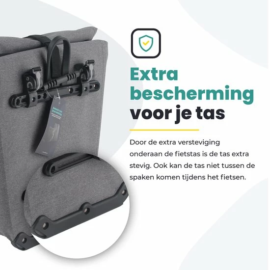 Promo ? Voltano Luxe E-bike Fietstas 28L Grijs Pakaftas Met Laptop Vak 100% Waterdicht - Met Gratis Schouderband ? 6 Promo ? Voltano Luxe E-bike Fietstas 28L Grijs Pakaftas Met Laptop Vak 100% Waterdicht - Met Gratis Schouderband ? - Afbeelding 6