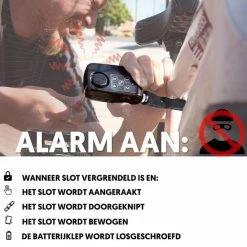 Uitgang ? PIXMY Video & Photo PIXMY - 2-in-1 Fietsslot 80cm Met Alarm - Fietsslot Ketting Cijferslot Kettingslot - Fietsalarm 110db - Scooteralarm Scooterslot ? -Kastoes winkel 550x550 498