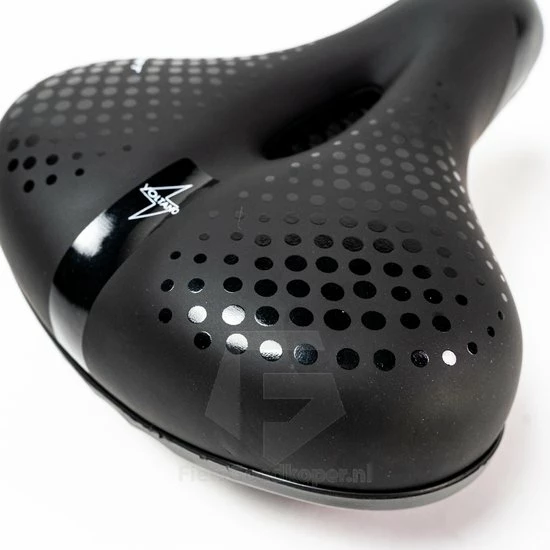 Coupon ? Voltano Pro Gel Fietszadel Met Uitsparing Zwart Unisex - Inclusief Zadelstrop - Ergonomisch Gevormd - Elastomeer Vering ? 6 Coupon ? Voltano Pro Gel Fietszadel Met Uitsparing Zwart Unisex - Inclusief Zadelstrop - Ergonomisch Gevormd - Elastomeer Vering ? - Afbeelding 6