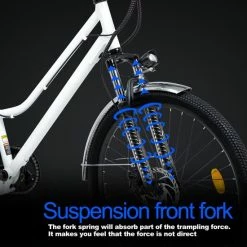 Flash-uitverkoop ? HITWAY 26 Inch E-bike, Elektrische Fiets Voor Heren En Dames, Pedelec Stadsfietsen, 250 W Motor, 36 V/11,2 Ah E-bike, Shimano 7 Versnellingen, 35-90 Km| Wit / Blauw ? -Kastoes winkel 550x550 588