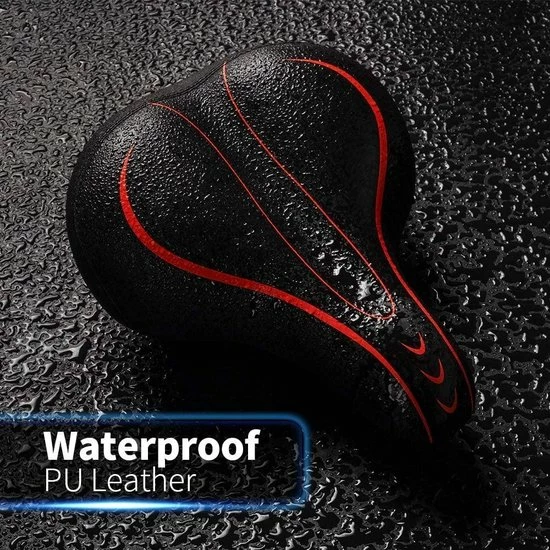 Gloednieuw ? FIEZIO Fietszadel Ergonomisch Dual Shock Memory Foam Rood Unisex Dames Heren - Extra Comfortabel - Fiets Zadel ? 4 Gloednieuw ? FIEZIO Fietszadel Ergonomisch Dual Shock Memory Foam Rood Unisex Dames Heren - Extra Comfortabel - Fiets Zadel ? - Afbeelding 4
