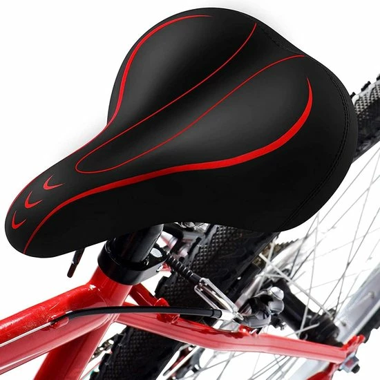 Gloednieuw ? FIEZIO Fietszadel Ergonomisch Dual Shock Memory Foam Rood Unisex Dames Heren - Extra Comfortabel - Fiets Zadel ? 5 Gloednieuw ? FIEZIO Fietszadel Ergonomisch Dual Shock Memory Foam Rood Unisex Dames Heren - Extra Comfortabel - Fiets Zadel ? - Afbeelding 5