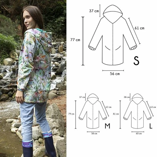 Beste Pirce ? BiggDesign Faces - Dames Regenjas Waterdicht - Regenpak - Maat M ? 5 Beste Pirce ? BiggDesign Faces - Dames Regenjas Waterdicht - Regenpak - Maat M ? - Afbeelding 5