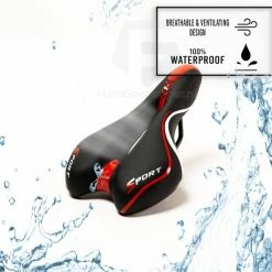 Begroting ? Voltano Sport Fietszadel Gel Trekking Zadel Met Uitsparing Unisex - Zwart / Rood - Incl. Gratis Zadelstrop ? -Kastoes winkel 550x550 694