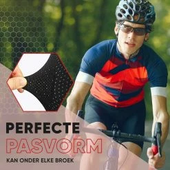 Promo ❤️ HOOFF Fietsondergoed Dames Heren Met Zeem - Fietsbroek - Wielerbroek - Fietsonderbroek - Wielrenbroek - Fietskleding - Rood/Zwart - Maat XL ⌛ -Kastoes winkel 550x550 739