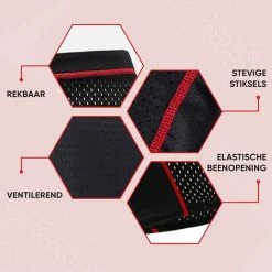 Promo ❤️ HOOFF Fietsondergoed Dames Heren Met Zeem - Fietsbroek - Wielerbroek - Fietsonderbroek - Wielrenbroek - Fietskleding - Rood/Zwart - Maat XL ⌛ -Kastoes winkel 550x550 741