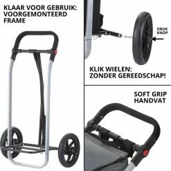 Begroting ? Shoppingcruiser 2 In 1 Boodschappentrolley Voor Achter De Fiets - Fietskar - Robuuste Boodschappenwagen - Allround Bagagekar ? -Kastoes winkel 550x558