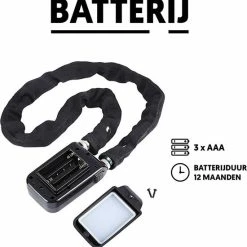 Uitgang ? PIXMY Video & Photo PIXMY - 2-in-1 Fietsslot 80cm Met Alarm - Fietsslot Ketting Cijferslot Kettingslot - Fietsalarm 110db - Scooteralarm Scooterslot ? -Kastoes winkel 550x558 5