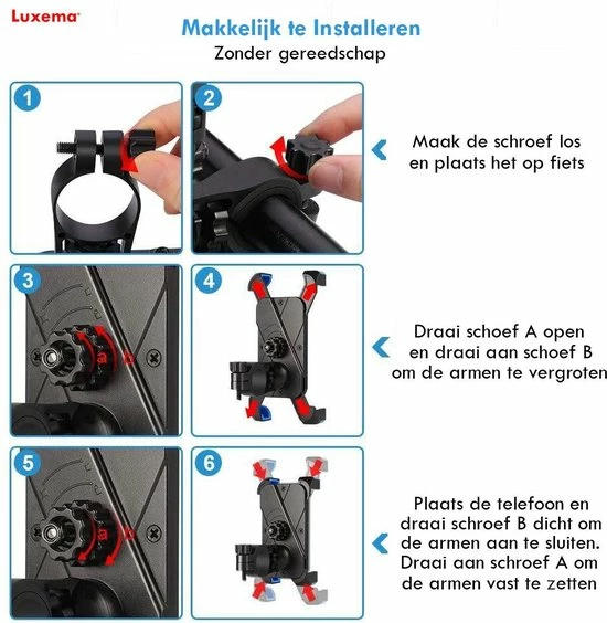 Gloednieuw ❤️ Luxema Telefoonhouder Fiets - Universeel - Telefoonhouder Motor - Telefoonhouder Scooter - 360 Graden Draaibaar- Smartphone & GSM Telefoon Fietshouder - IPhone - Samsung - Extra Stevig - Nieuwste Versie - Zwart - Topcadeau ? 3 Gloednieuw ❤️ Luxema Telefoonhouder Fiets - Universeel - Telefoonhouder Motor - Telefoonhouder Scooter - 360 Graden Draaibaar- Smartphone & GSM Telefoon Fietshouder - IPhone - Samsung - Extra Stevig - Nieuwste Versie - Zwart - Topcadeau ? - Afbeelding 3