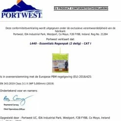 Nieuw ? Portwest Regenpak 2 Delig Donker Blauw Maat XL ? -Kastoes winkel 550x568 1