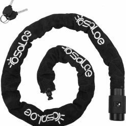 Begroting ❤️ LitaLife Fietsslot Met Sleutel, 6 Mm Dik 100 Cm Lange Stalen Ketting Fietsslot Sleutelgat Met Waterdichte Hoes, 2 Koperen Sleutels Inbegrepen ?