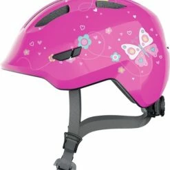 Uitgang ✨ Abus Kinderhelm Smiley 3.0 M Pink Butterfly ?