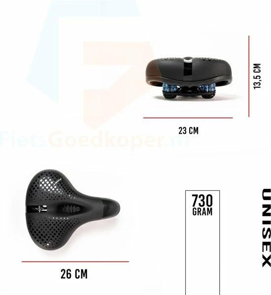 Coupon ? Voltano Pro Gel Fietszadel Met Uitsparing Zwart Unisex - Inclusief Zadelstrop - Ergonomisch Gevormd - Elastomeer Vering ? 9 Coupon ? Voltano Pro Gel Fietszadel Met Uitsparing Zwart Unisex - Inclusief Zadelstrop - Ergonomisch Gevormd - Elastomeer Vering ? - Afbeelding 9